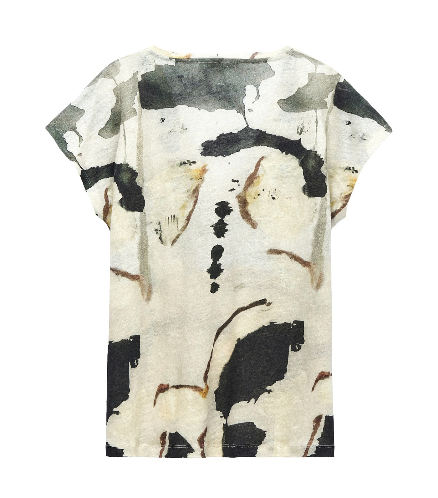 European Linen Printed T-Shirt Multi
