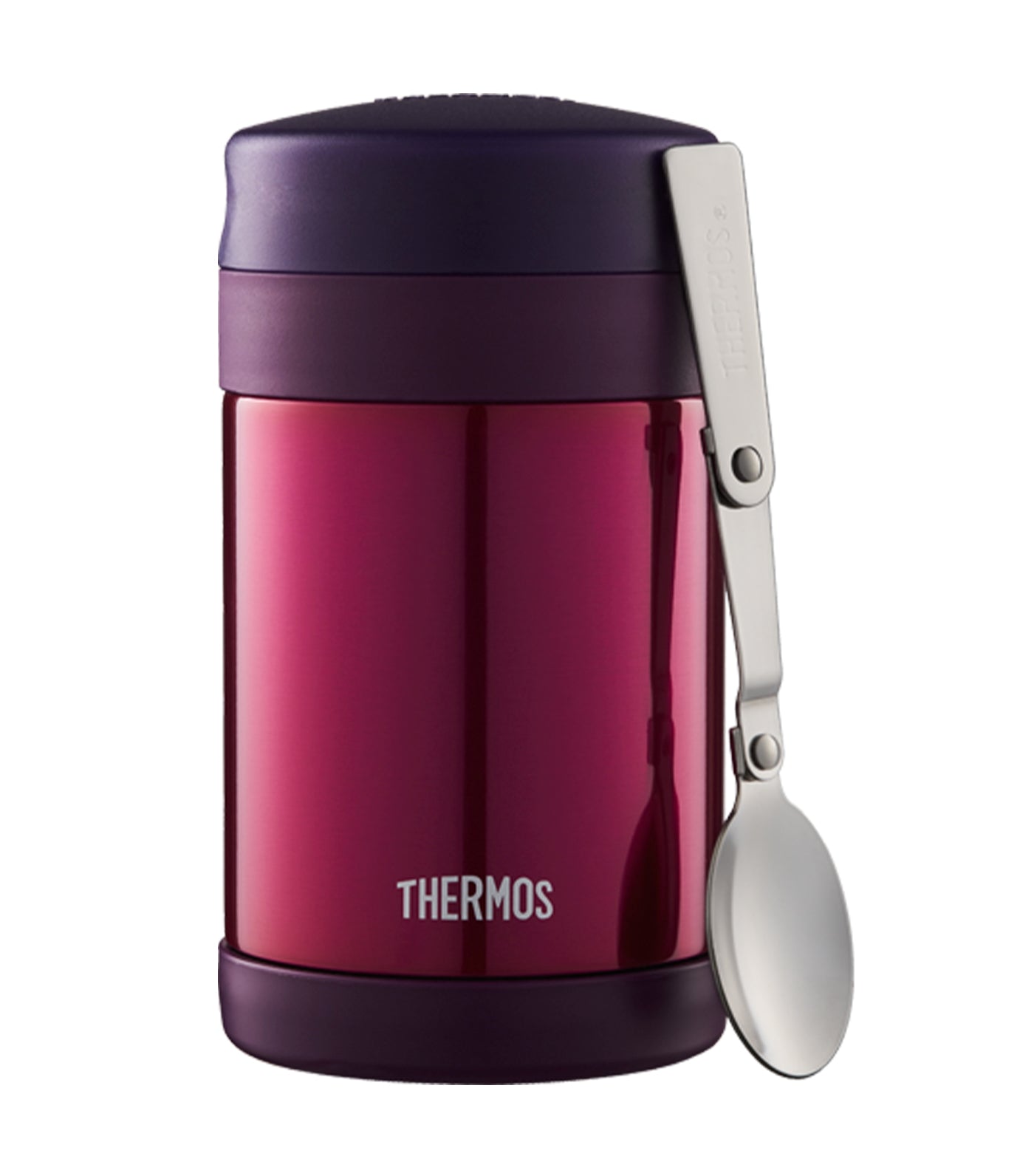 Thermos® Food Jar with Folding Spoon - Burgundy