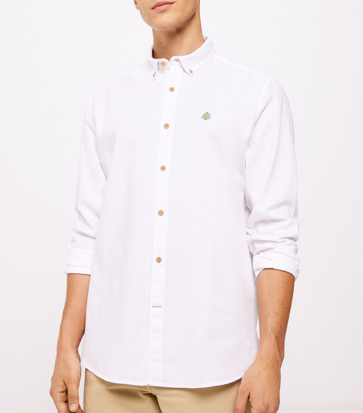 Colored Structured Shirt White