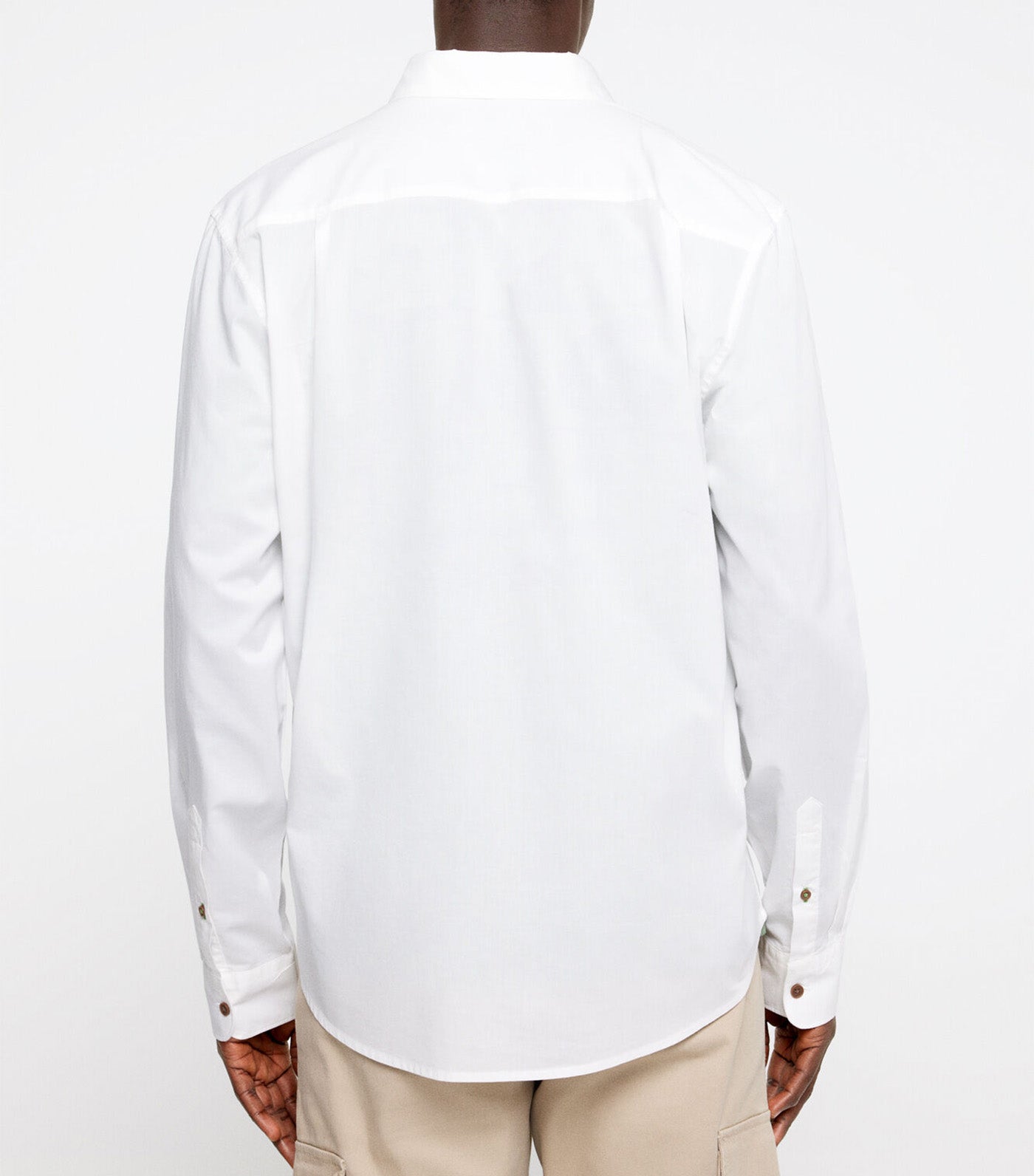 Colored Oxford Poplin Shirt White