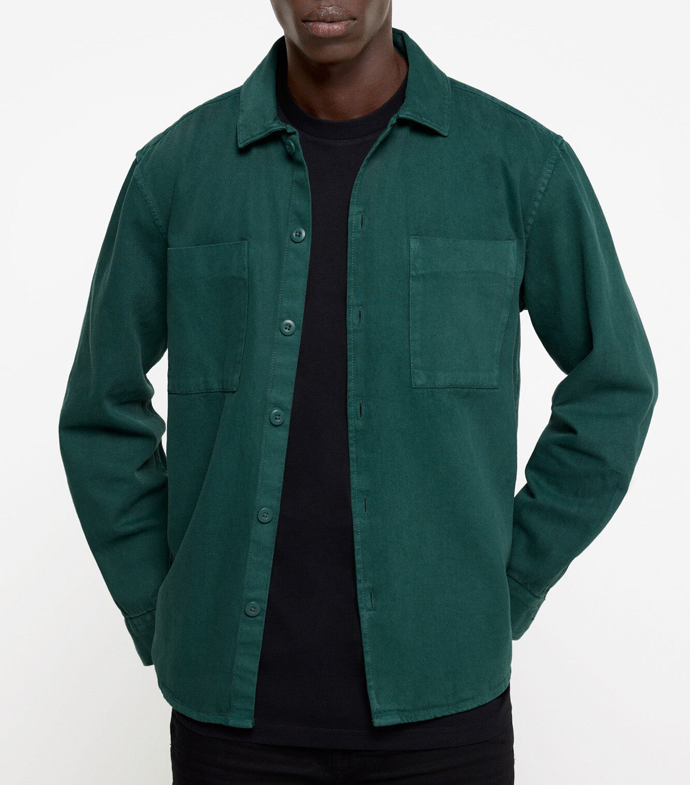 Garment Dye Overshirt Green