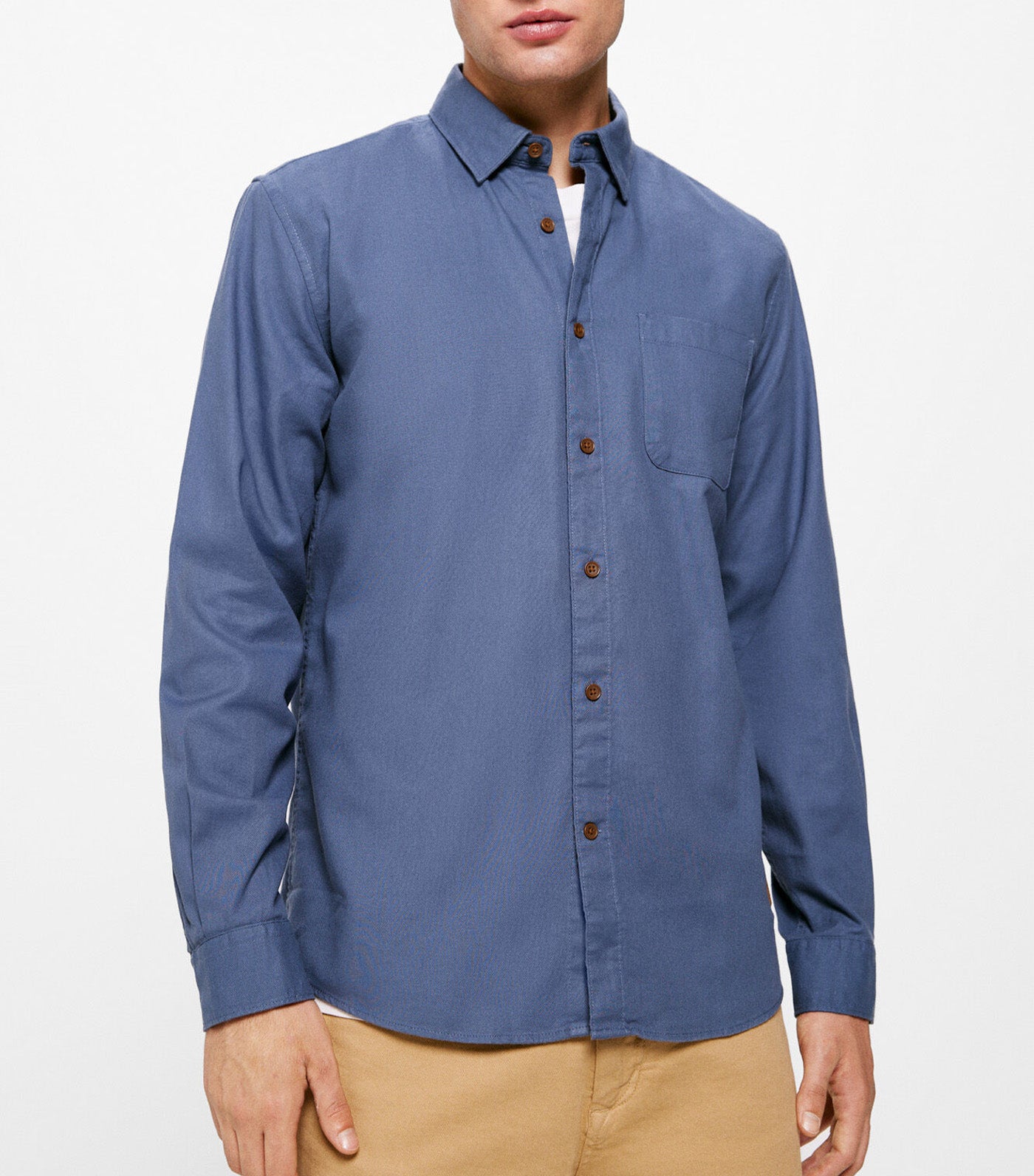 Colored Twill Shirt Blue