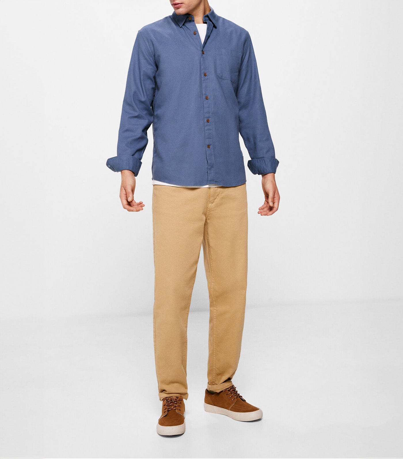 Colored Twill Shirt Blue