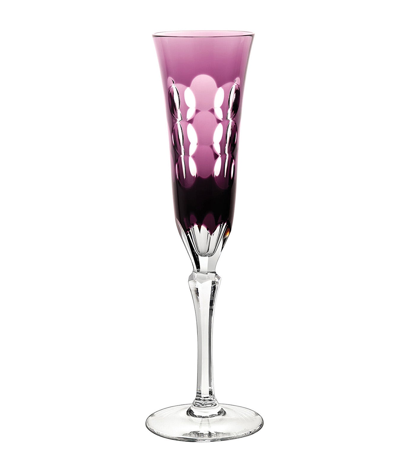 Kawali Set of 2 Crystal Champagne Flutes Purple