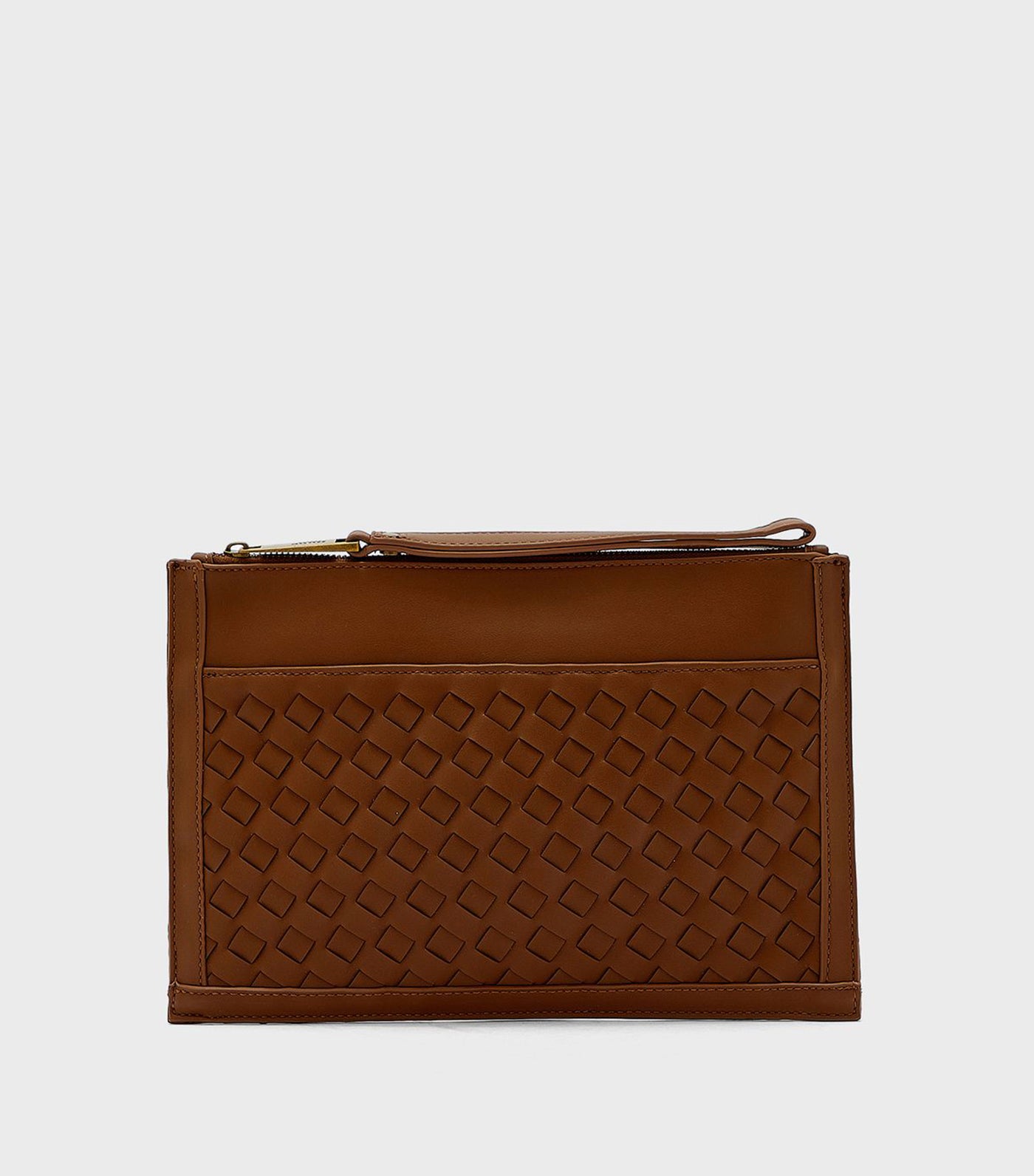 Ockron Woven Zip Wallet Tan