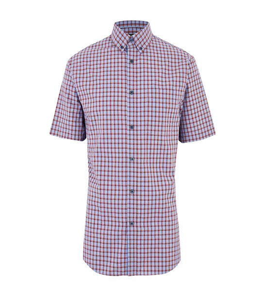 Pure Cotton Checked Shirt Red Mix