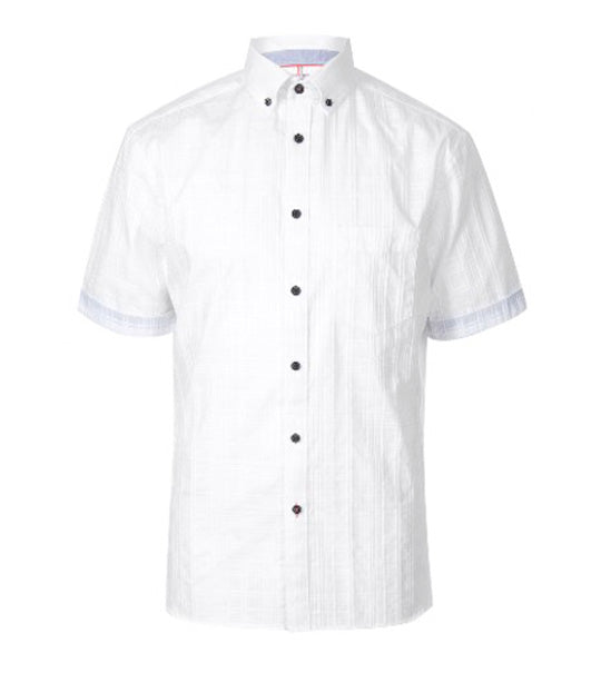 Pure Cotton Checked Shirt White