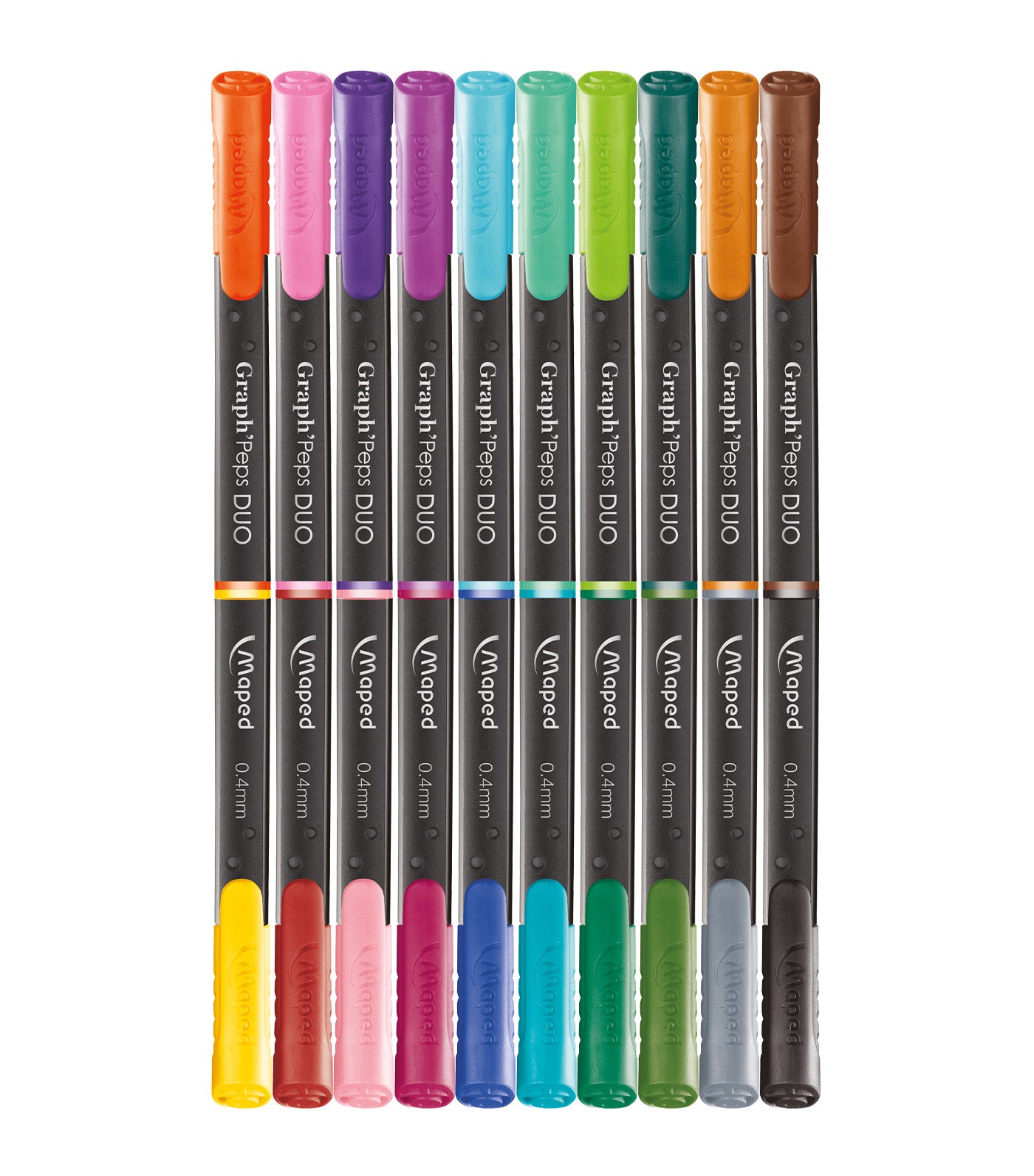 Graph'Peps Duo Drawing Pen 0.4mm - 10-Pack