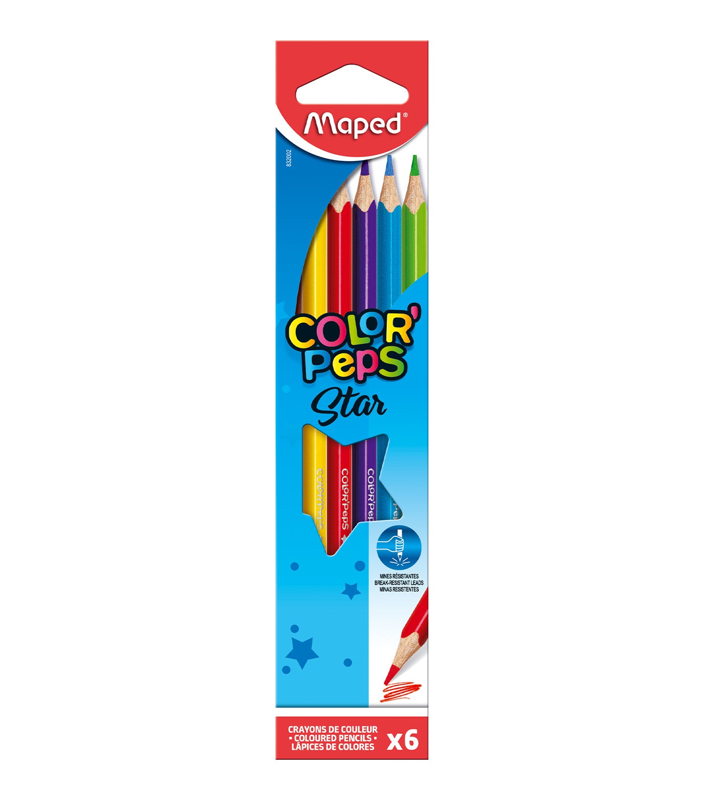 Color'Peps Star Colored Pencils x 6