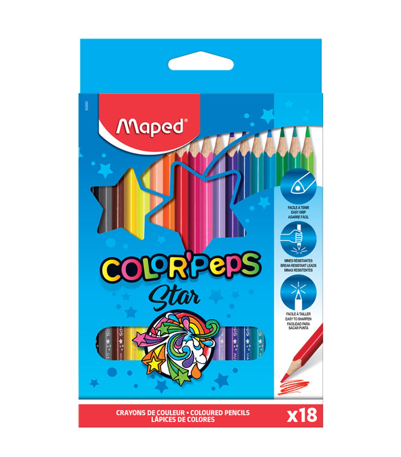 CRAYONS COULEURS COLOR'PEPS CLASSIC MAPED