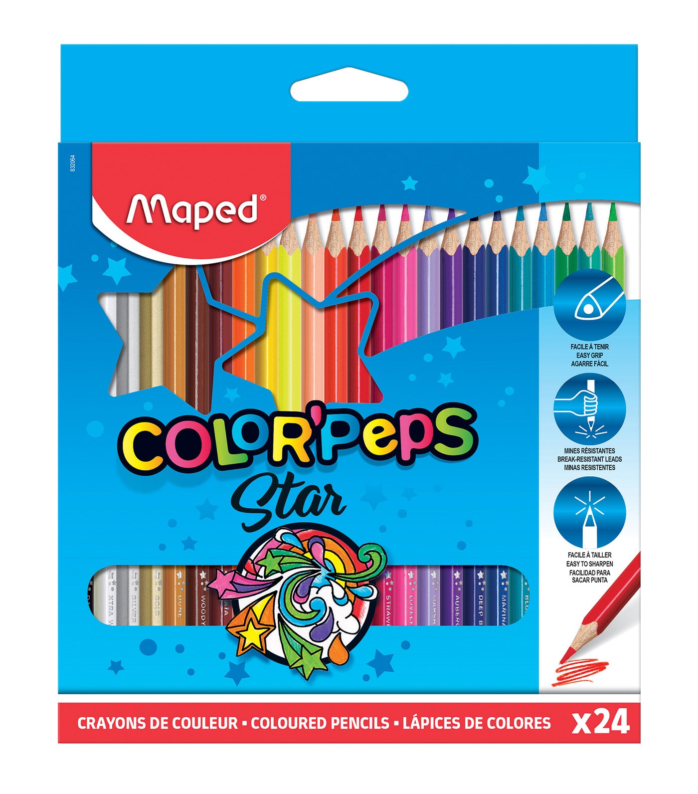 Color Peps 48 Coloured pencils - Metal Box