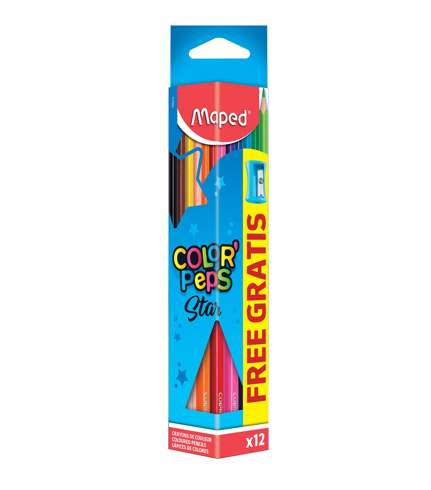 Color'Peps Star Colored Pencils with Sharpener x 12