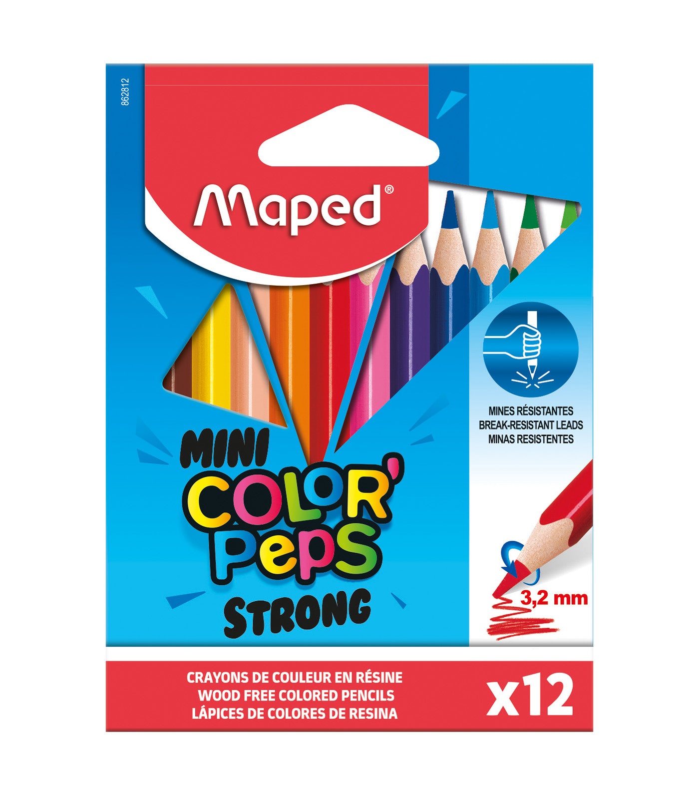 Mini Color'Peps Strong Colored Pencils x 12