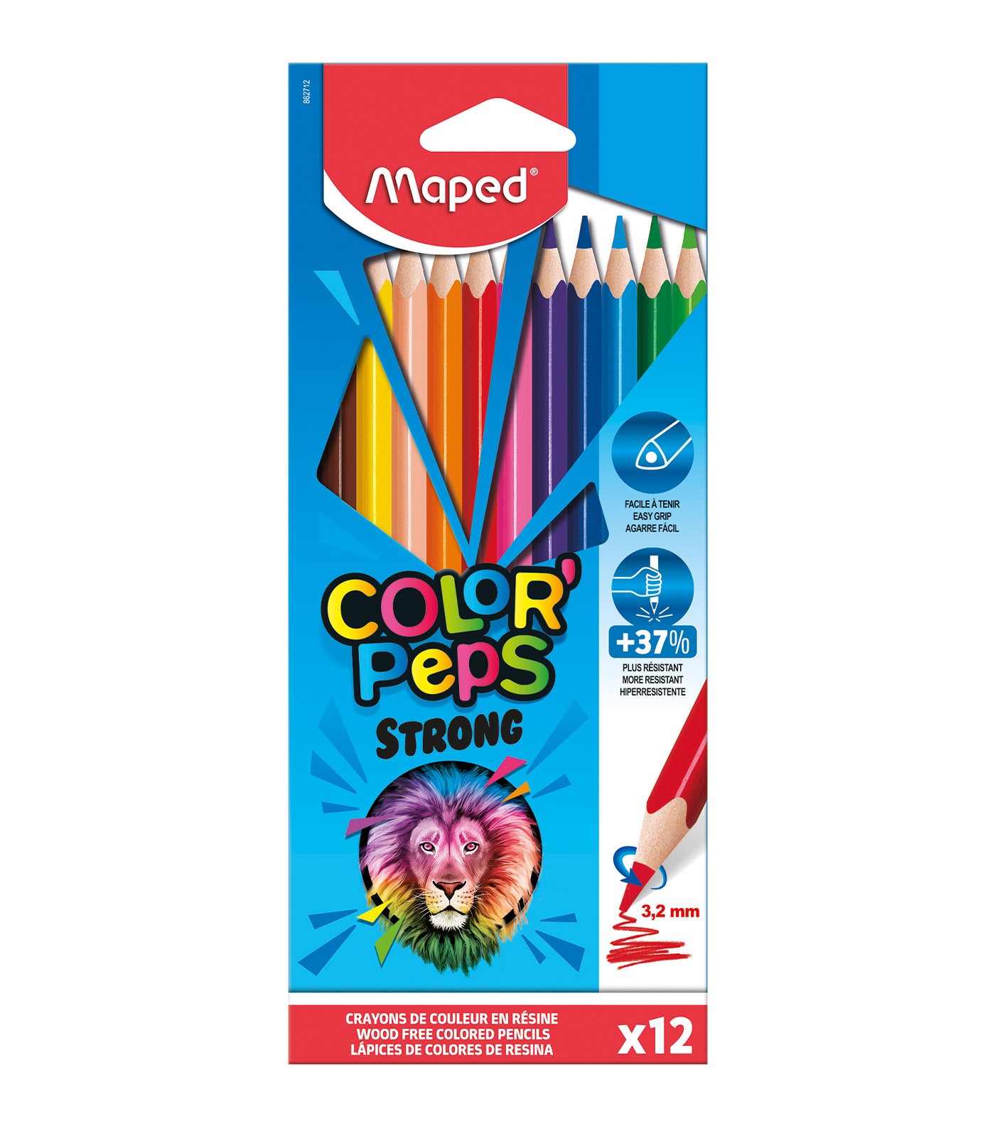 Color'Peps Strong Colored Pencils x 12