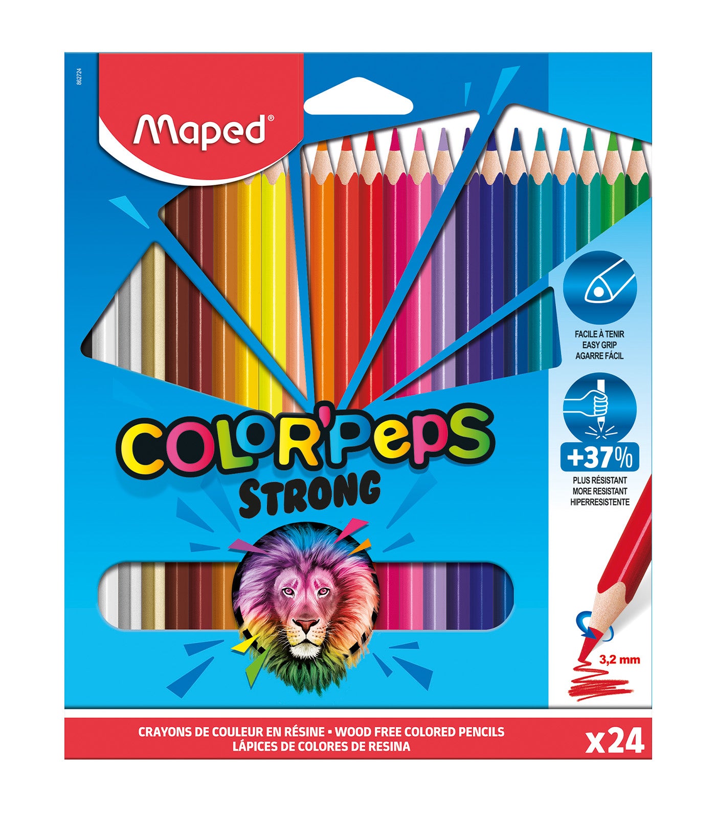 Color'Peps Strong Colored Pencils x 24