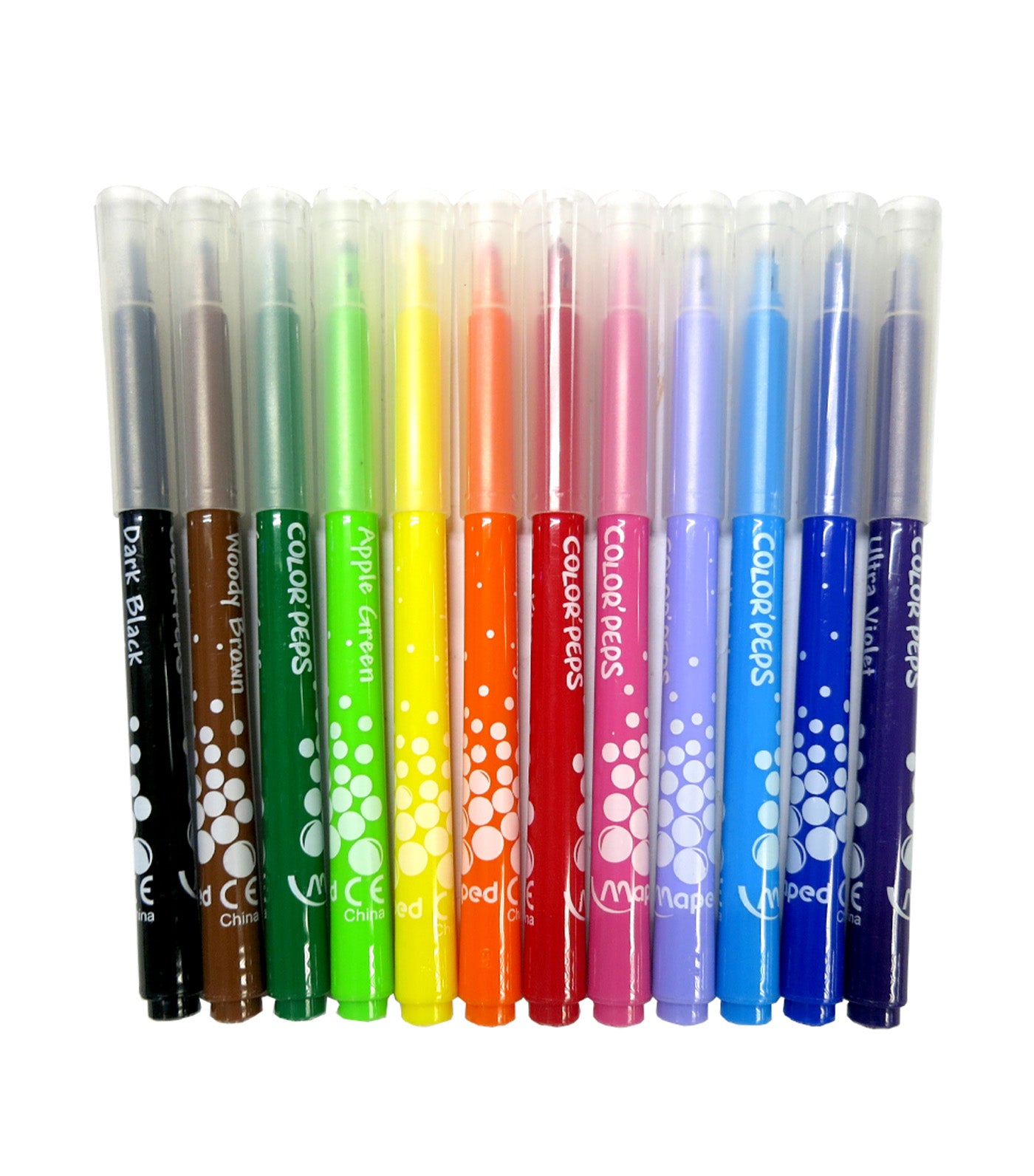 Color'Peps Long Life Colored Markers x 12