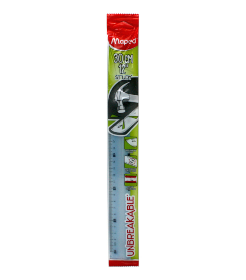 Unbending Ruler Maped Unbreakable Ruler 12in / 30cm | Rustan's