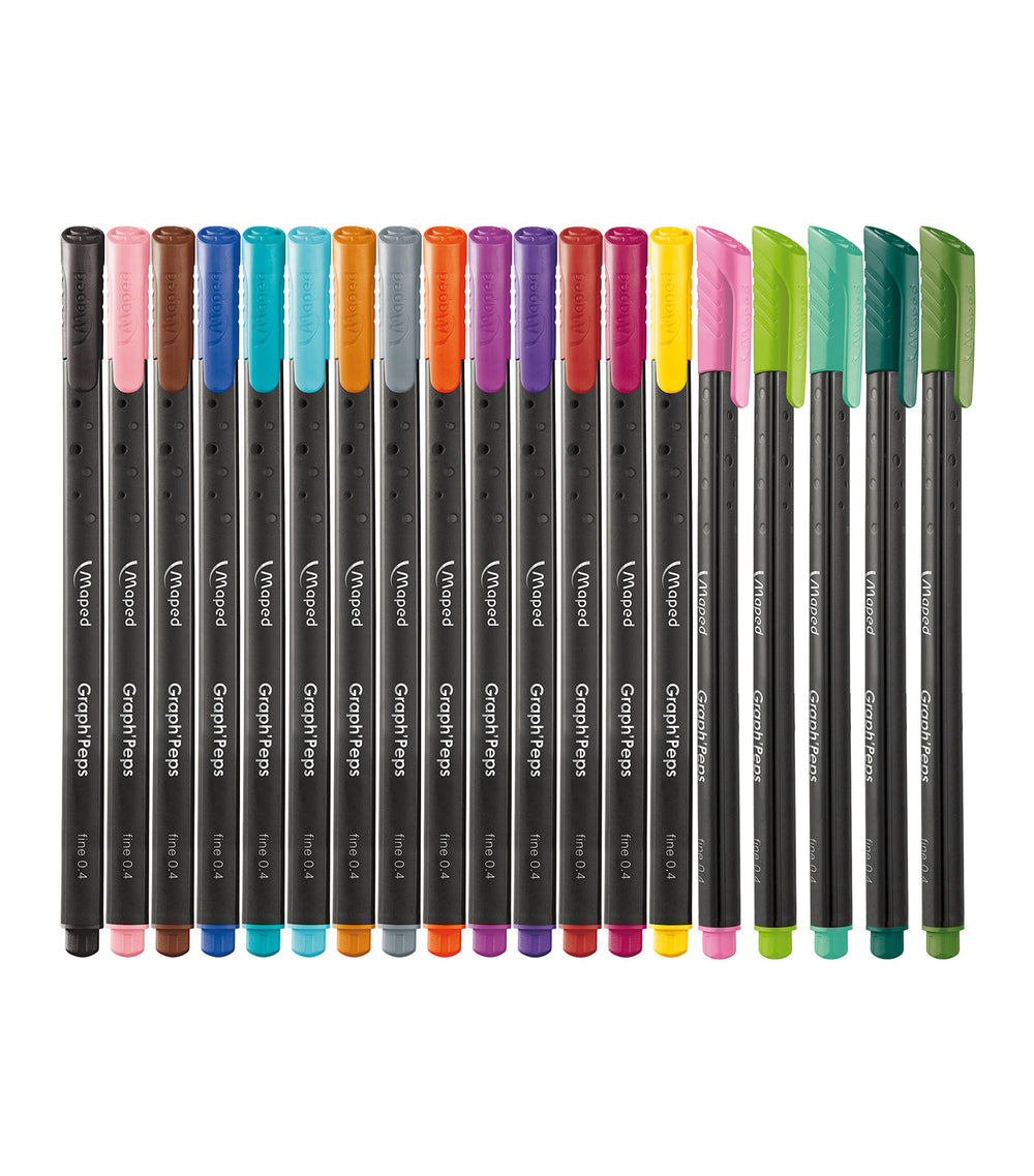 Peps Graph Maped Graph'Peps Classic 0.4mm Fine Felt Tipped Pens x 20 | Rustan's