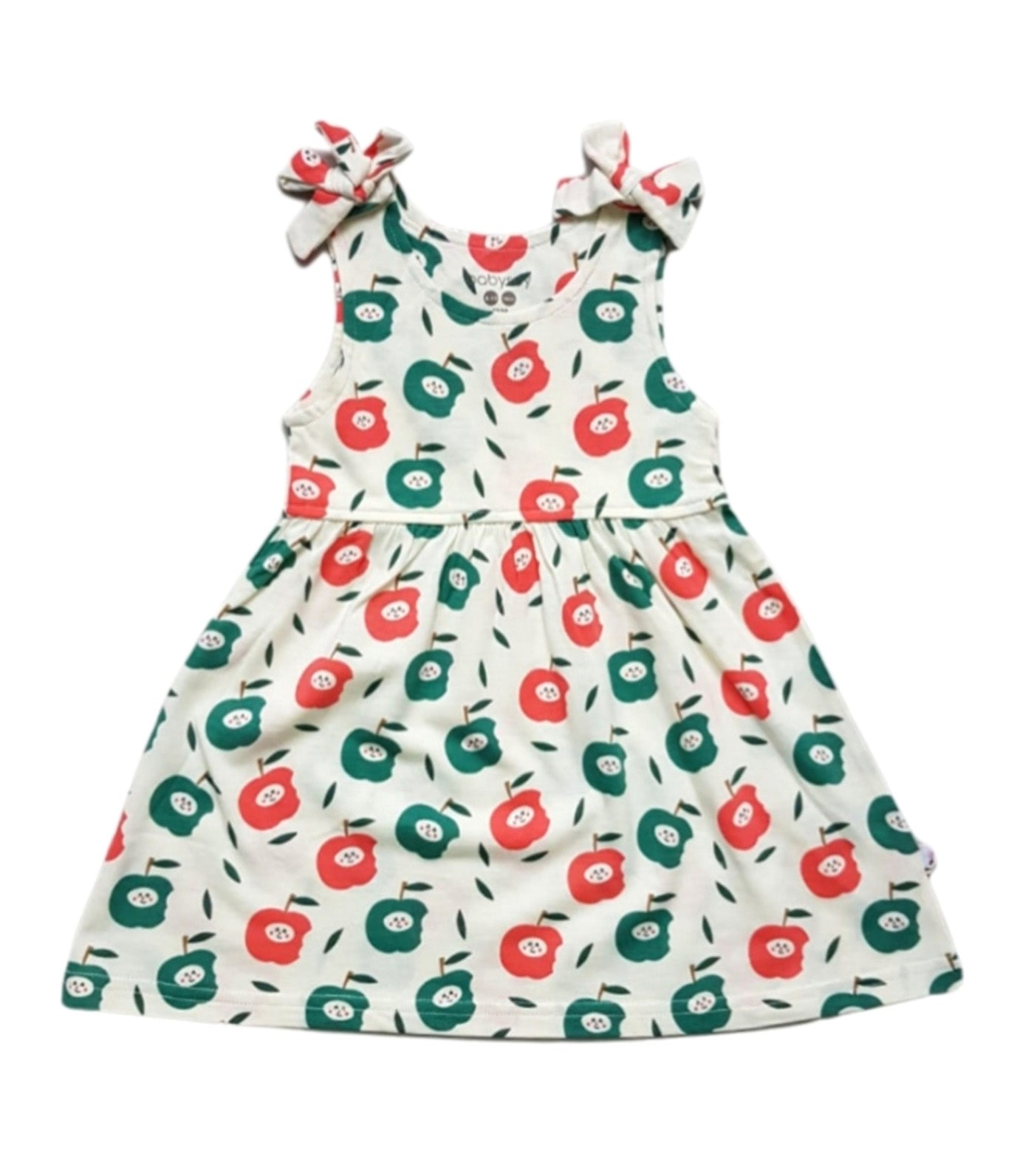 babysoy Bow Knot Dress Apple
