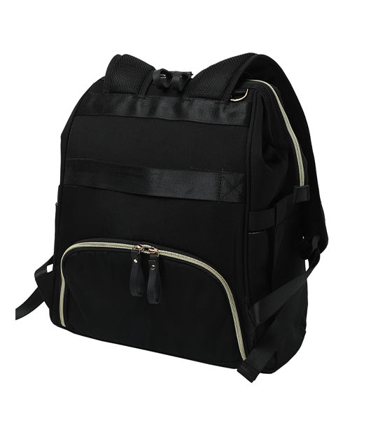 Diaper Backpack With Cooler Bag Black