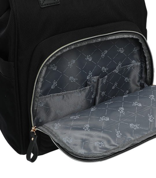 Diaper Backpack With Cooler Bag Black