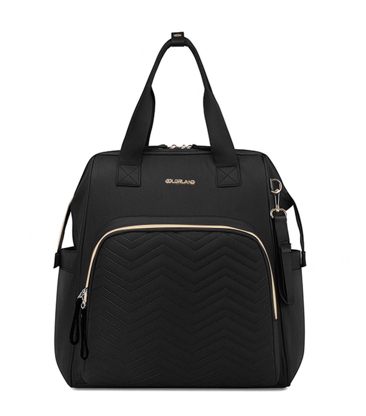 Diaper Backpack With Cooler Bag Black