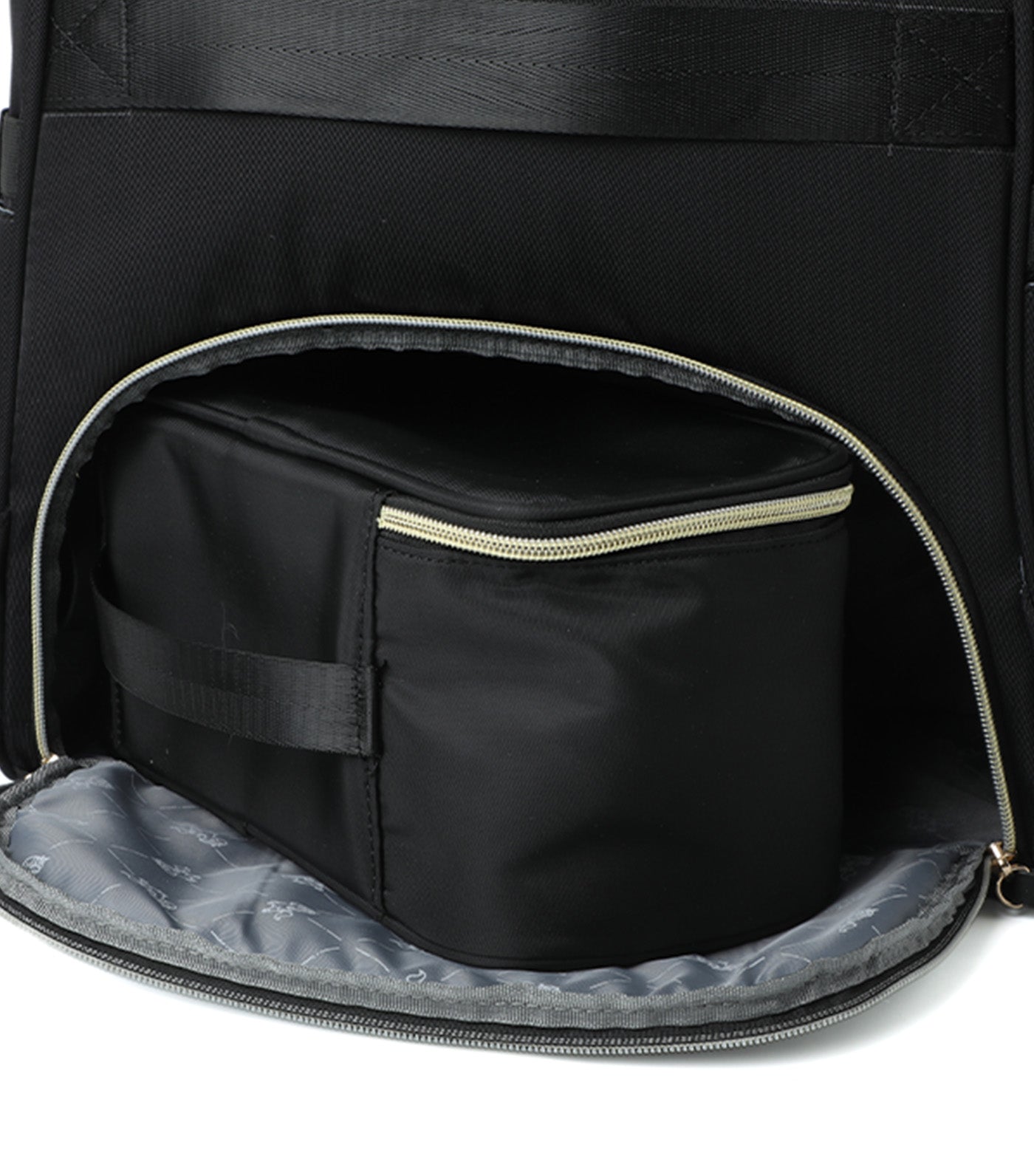 Diaper Backpack With Cooler Bag Black