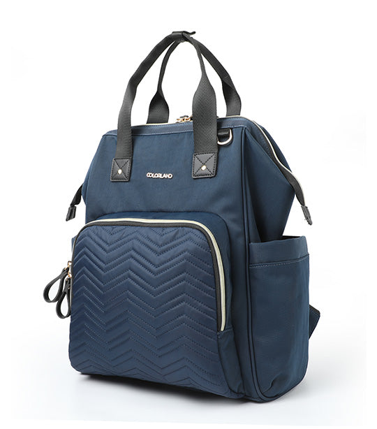 Diaper Backpack With Cooler Bag Blue