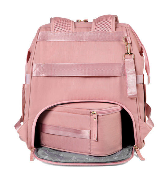 Diaper Backpack With Cooler Bag Pink