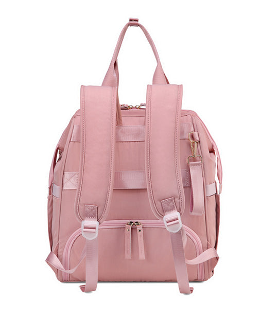Diaper Backpack With Cooler Bag Pink