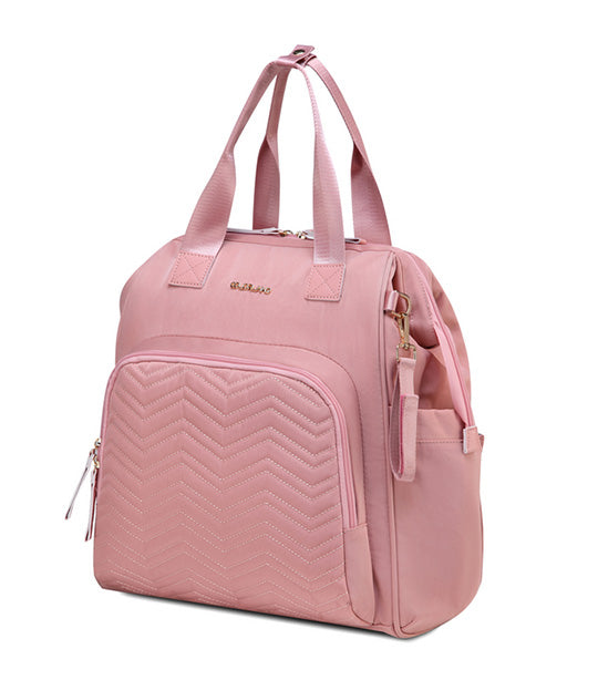 Diaper Backpack With Cooler Bag Pink