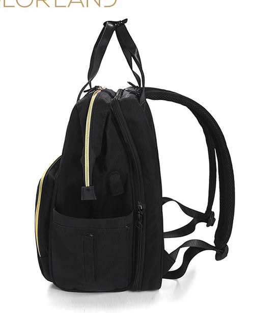 3 in 1 Portable Baby Cot Changing Station Backpack Black