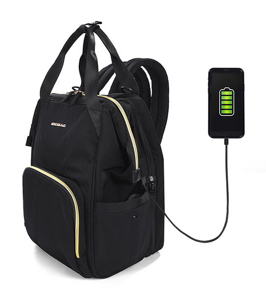 3 in 1 Portable Baby Cot Changing Station Backpack Black