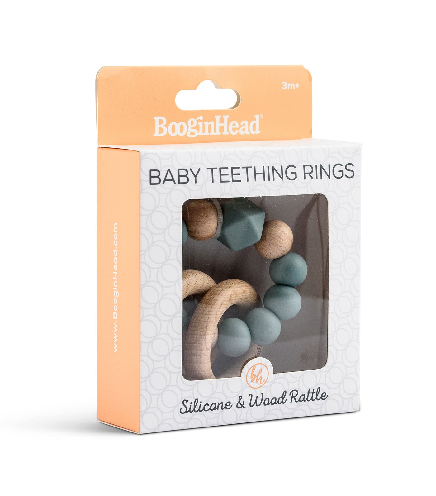 Beaded Silicone Wood Teething Rings