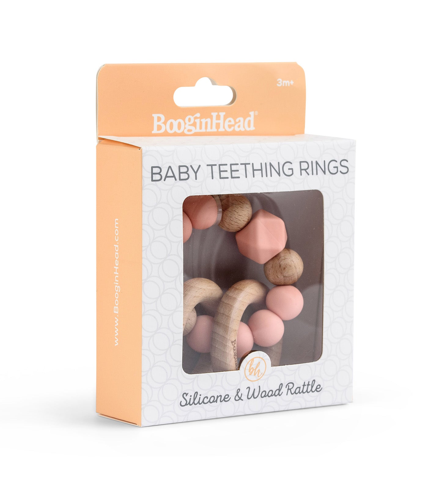 Beaded Silicone Wood Teething Rings