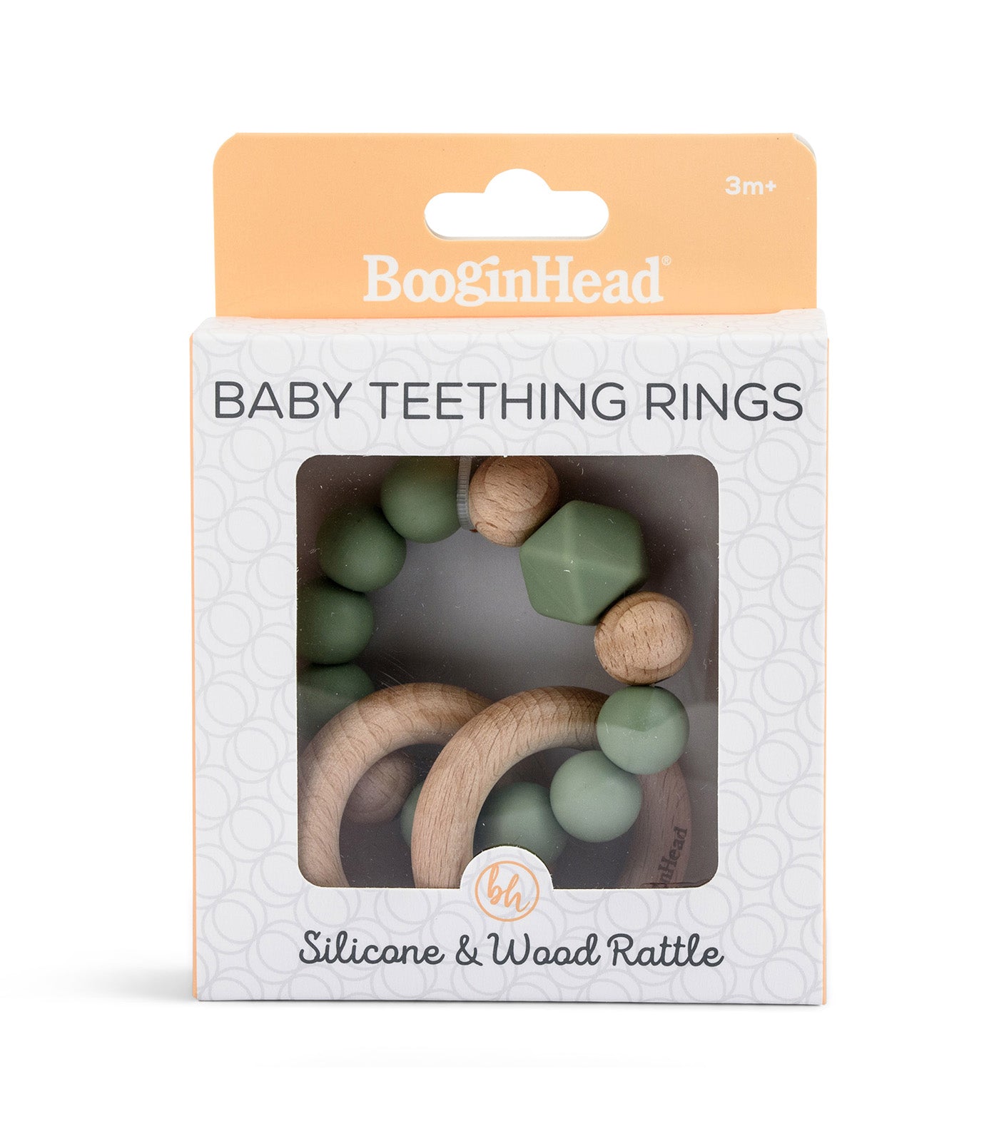 Beaded Silicone Wood Teething Rings