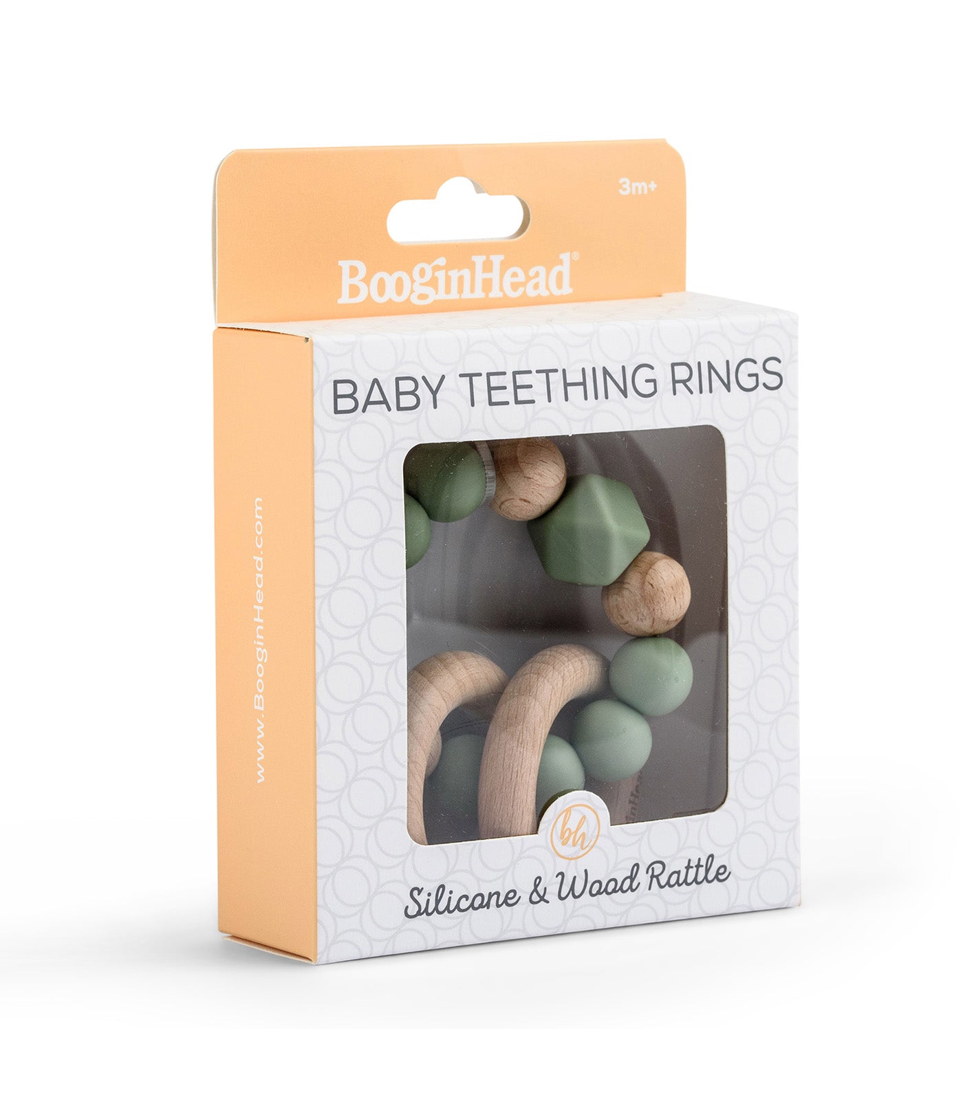 Beaded Silicone Wood Teething Rings