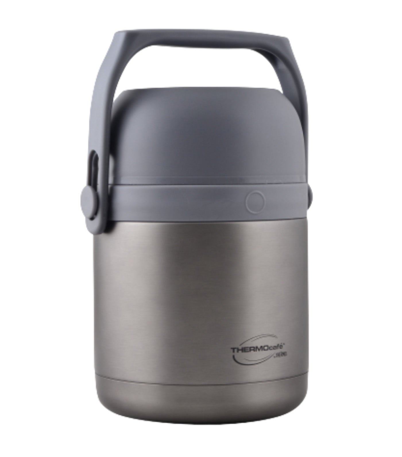 Lunch Box Stainless Steel Jar 1.2L with 2 Layered Containers Gray