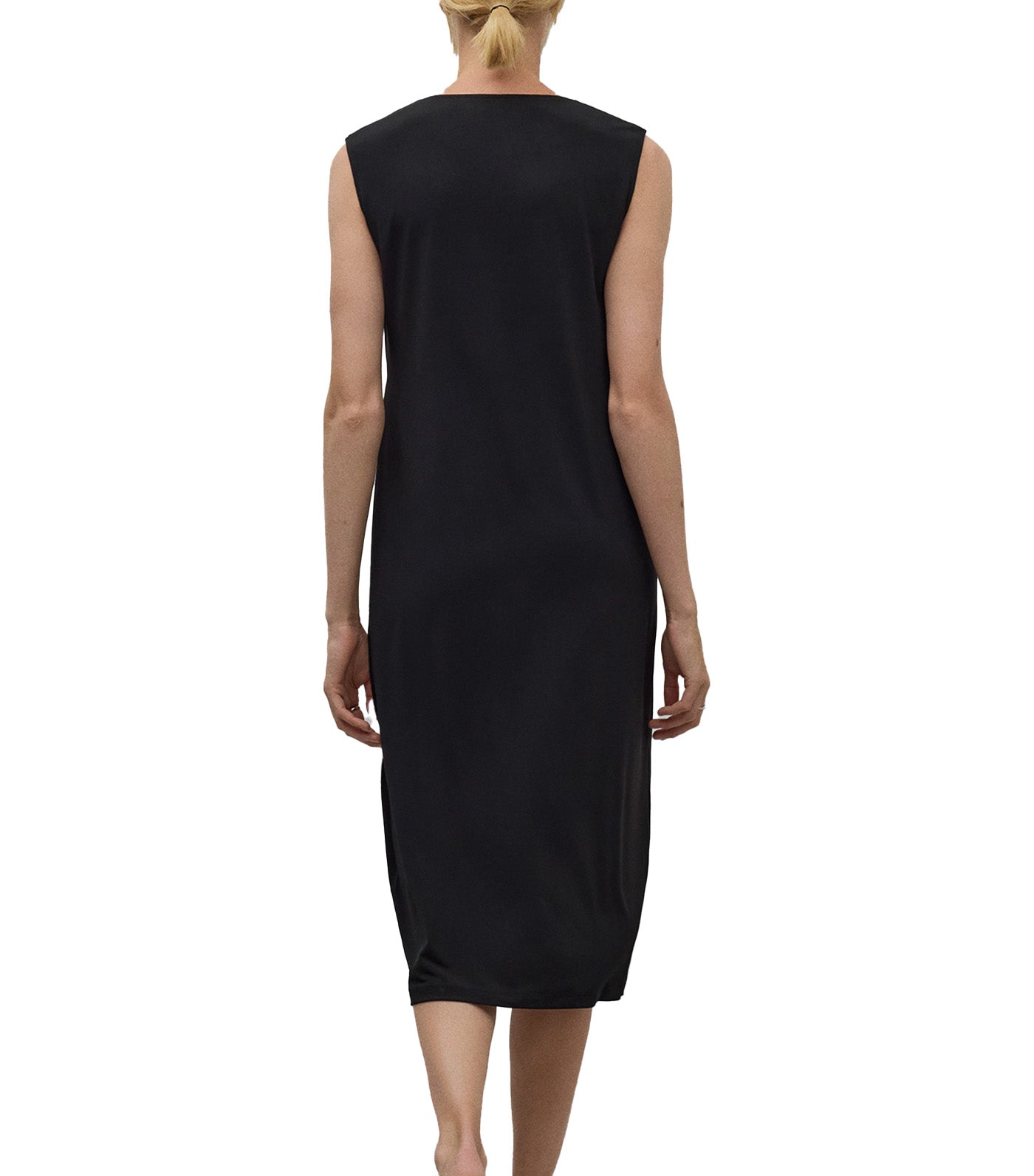 Midi Dress with Knot Black