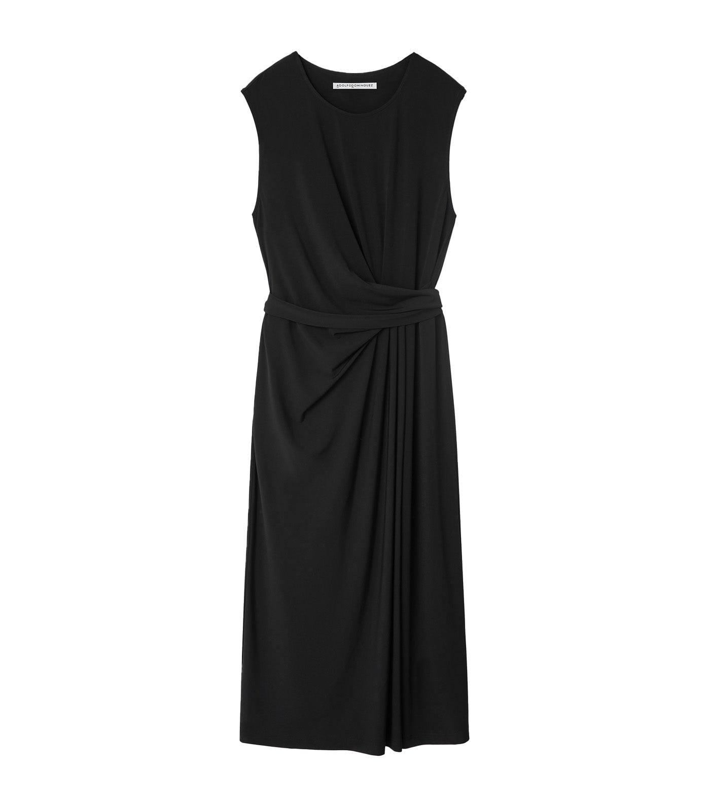 Midi Dress with Knot Black