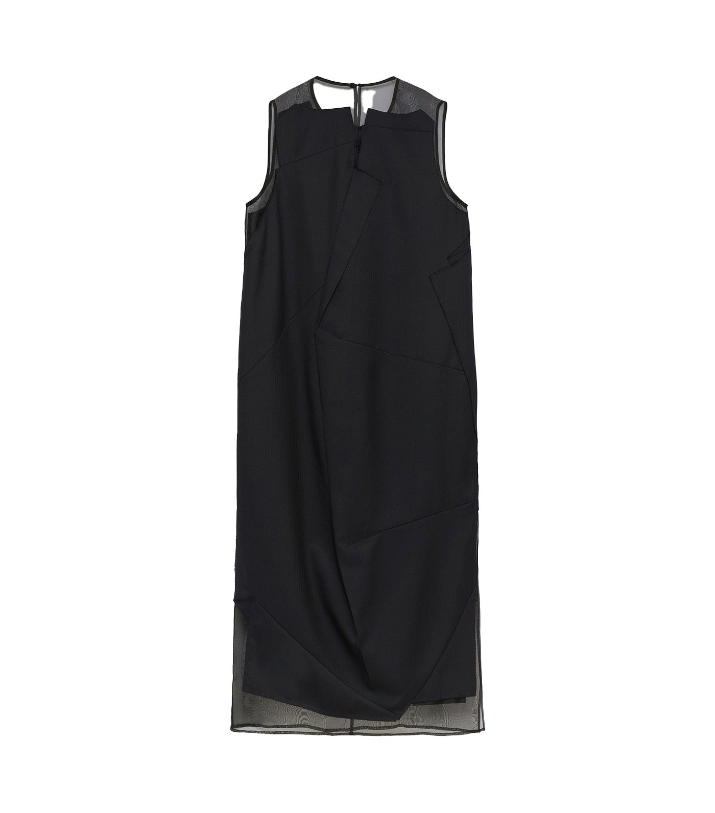 Adolfo Dominguez Contrast Fabric Crinkle Dress Navy Blue