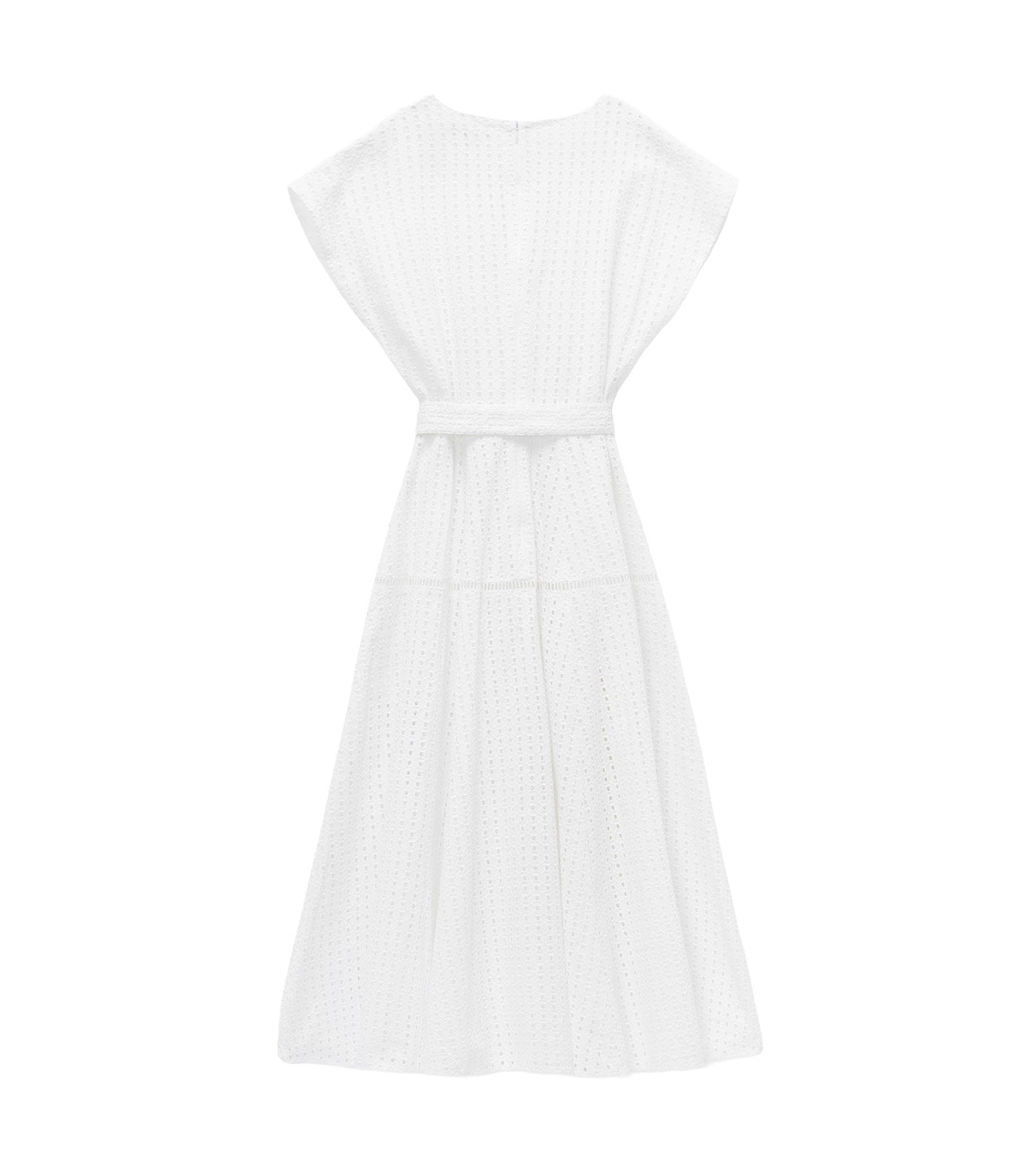 Poplin Dress With English Embroidery White 