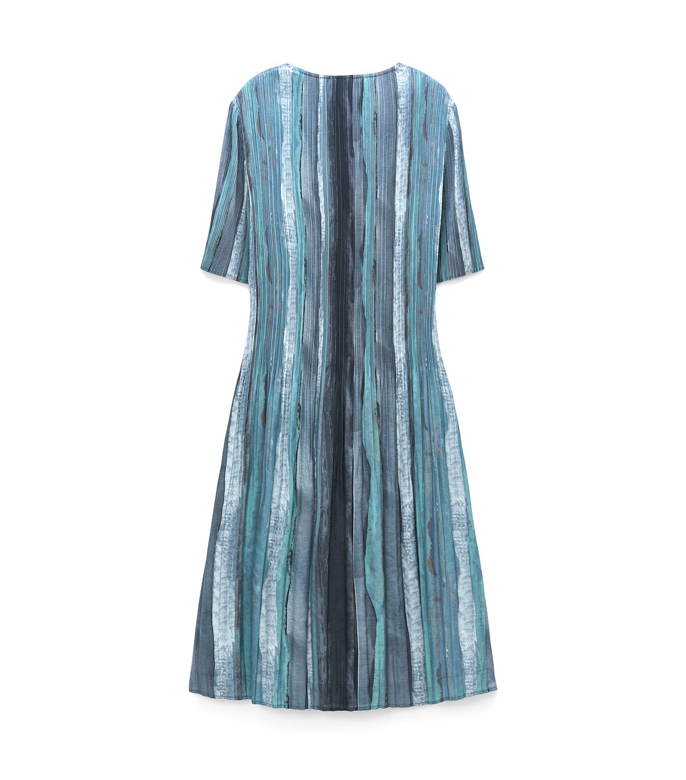 Printed Crinkle A-Line Dress Multicolor
