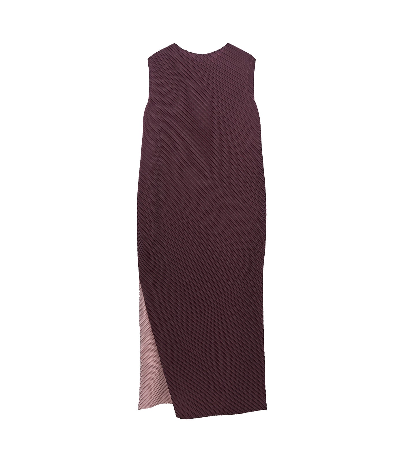 Layered Crinkle Dress Burgundy/Pink