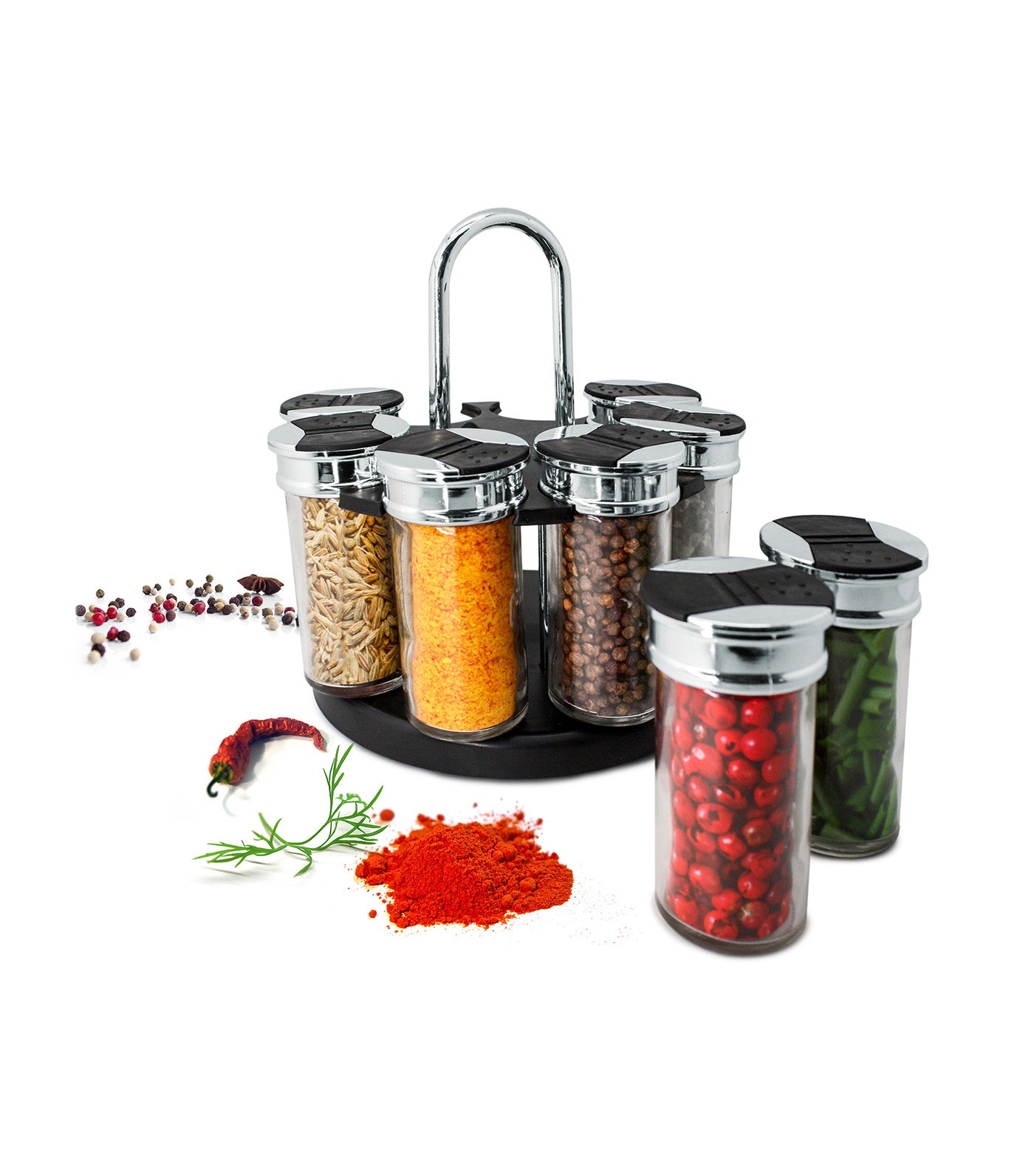 8 Jars Spice Carousel