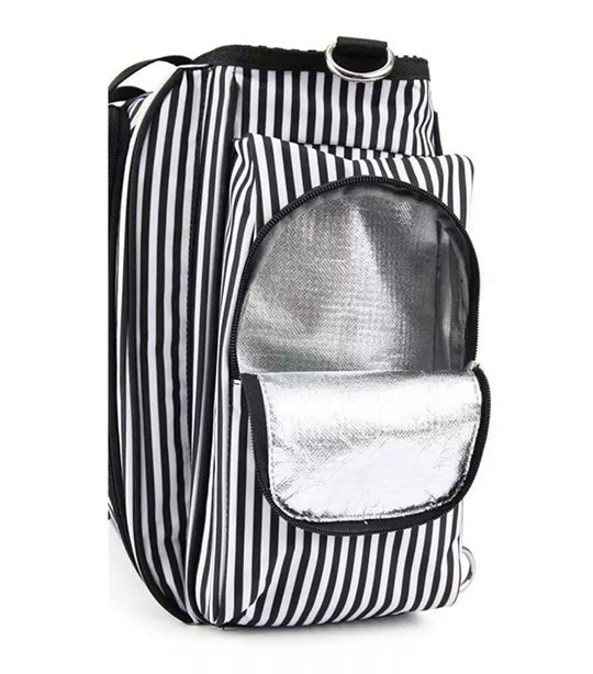 Gabrielle Tote Baby Changing Bag Black Stripes