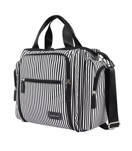 Gabrielle Tote Baby Changing Bag Black Stripes