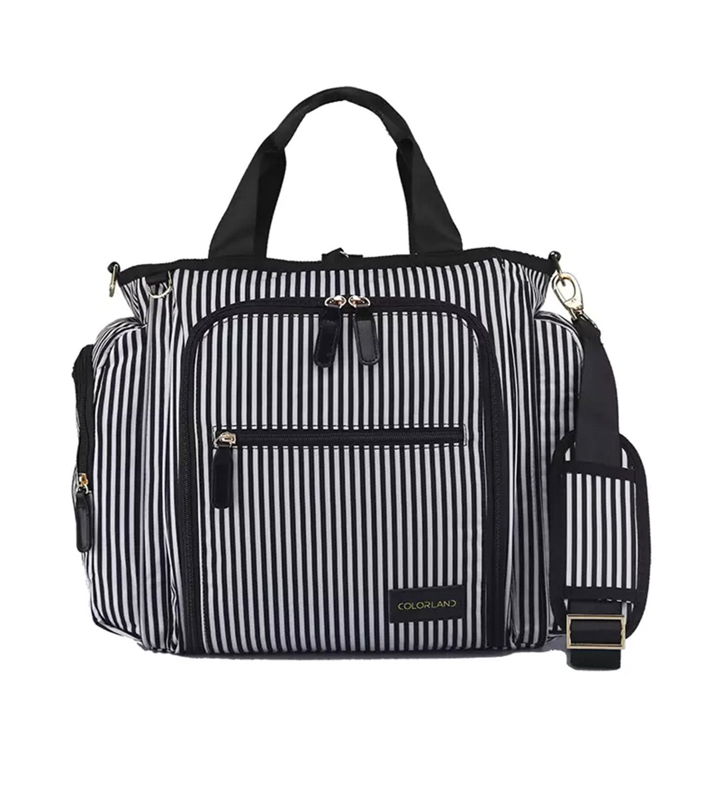Gabrielle Tote Baby Changing Bag Black Stripes