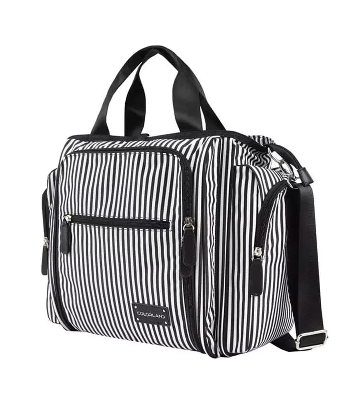 Gabrielle Tote Baby Changing Bag Black Stripes