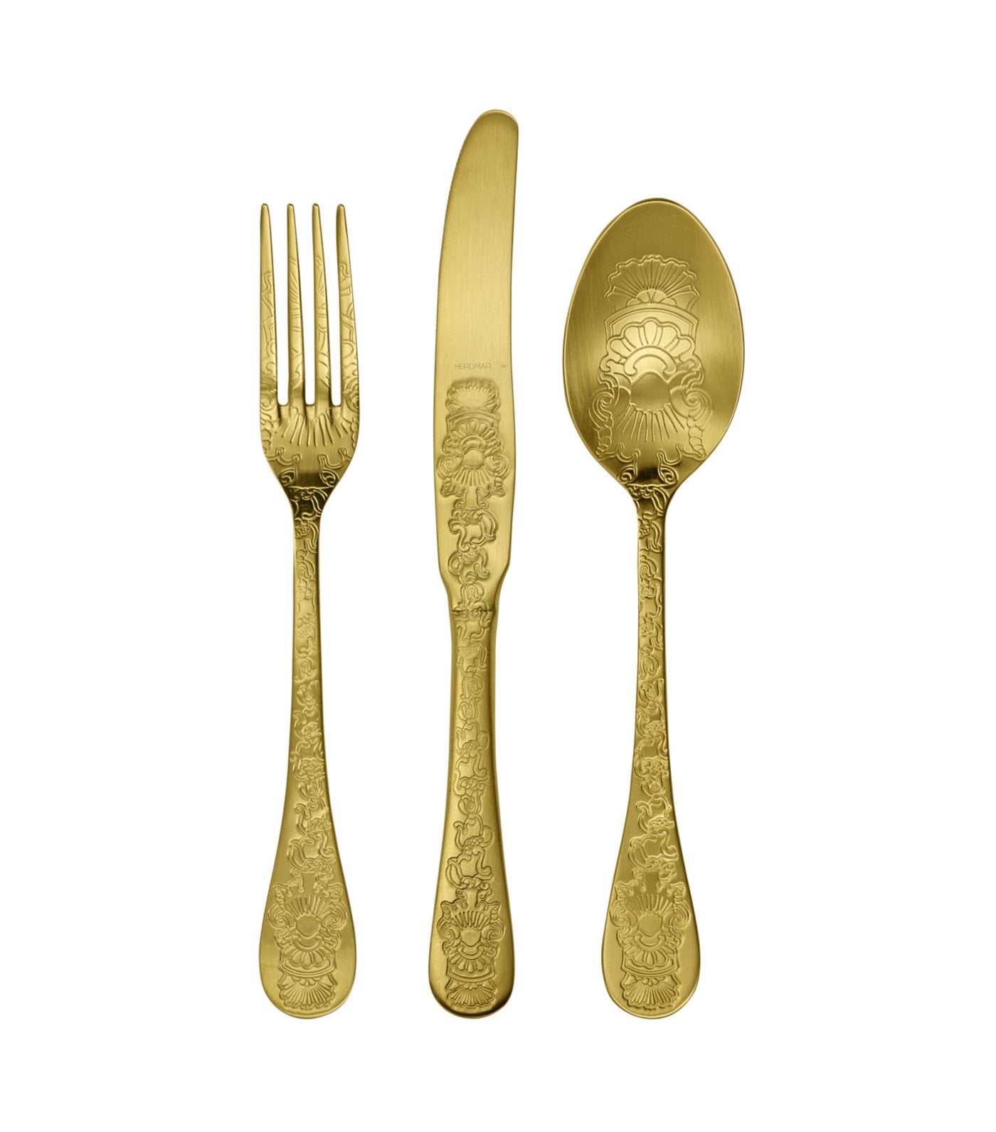 Santamarta Flatware Set Old Gold PVD in Wooden Canteen Box